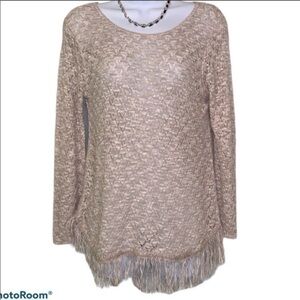 Brittany Black  fringe hem top